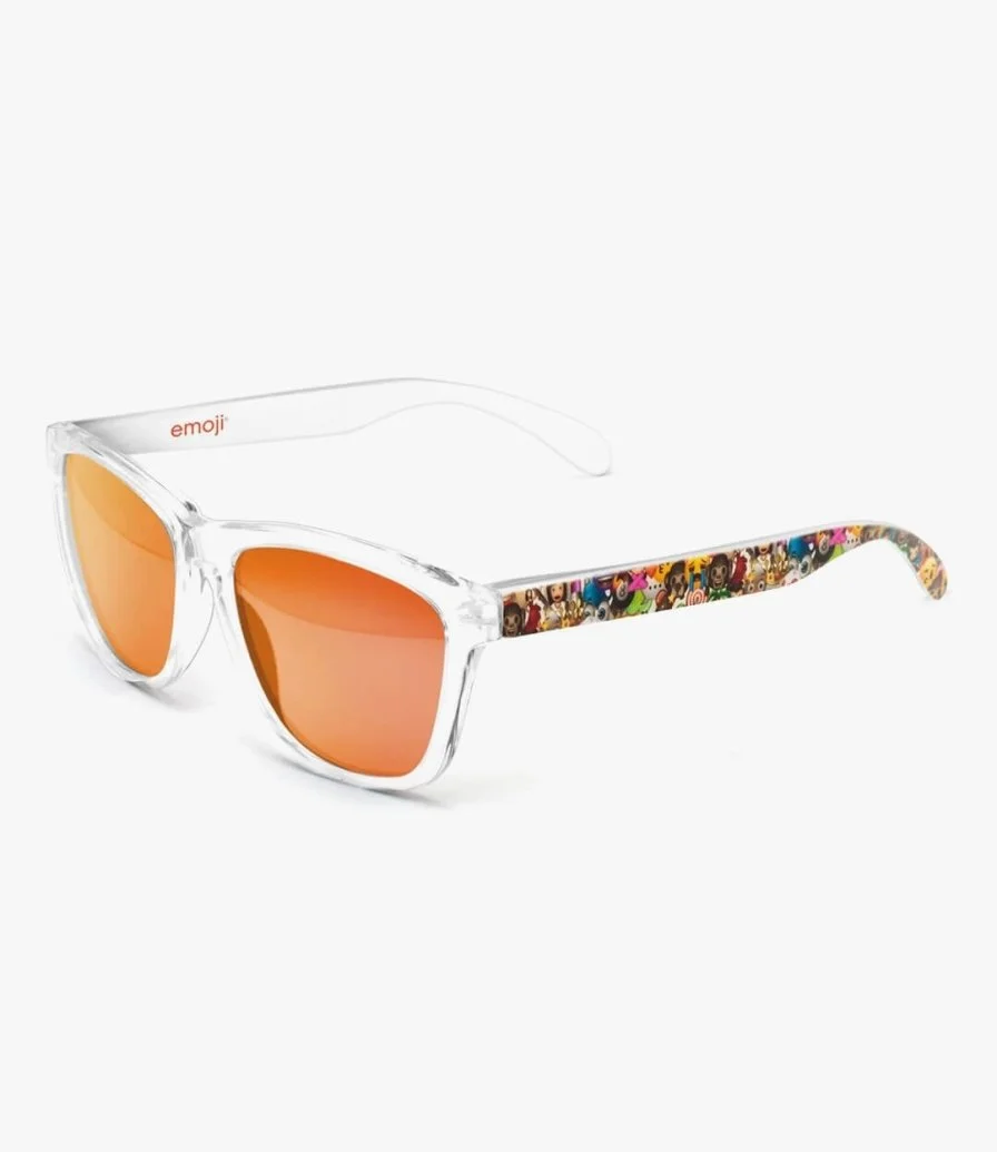 Bright White Total Colour Orange Sunglasses by emoji® 