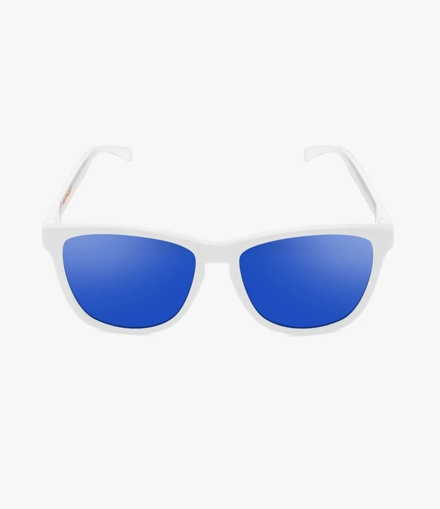 Bright White Poop Dark Blue Sunglasses by emoji® 