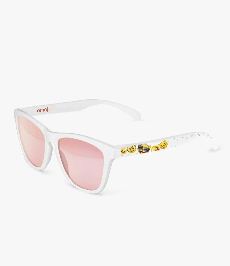 نظارات شمسية بيضاء بإيموجي پووپ من إيموجي 