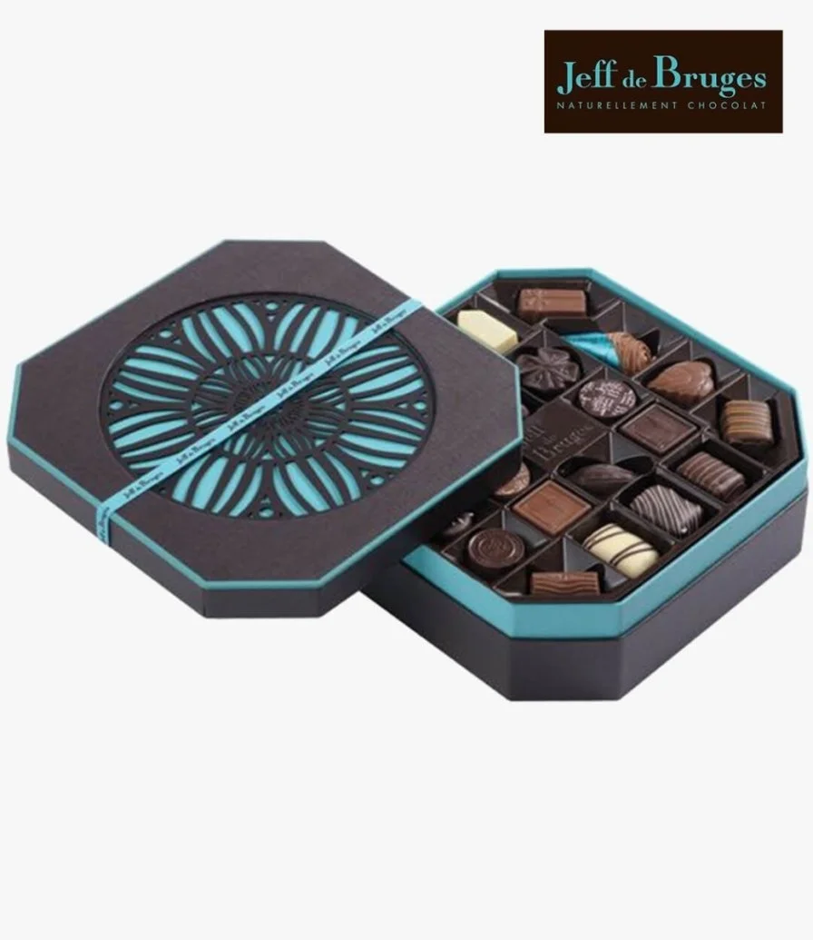 صندوق شوكولاتة كلاسيك سيكشن شكل سداسي من جيف دي بروج
