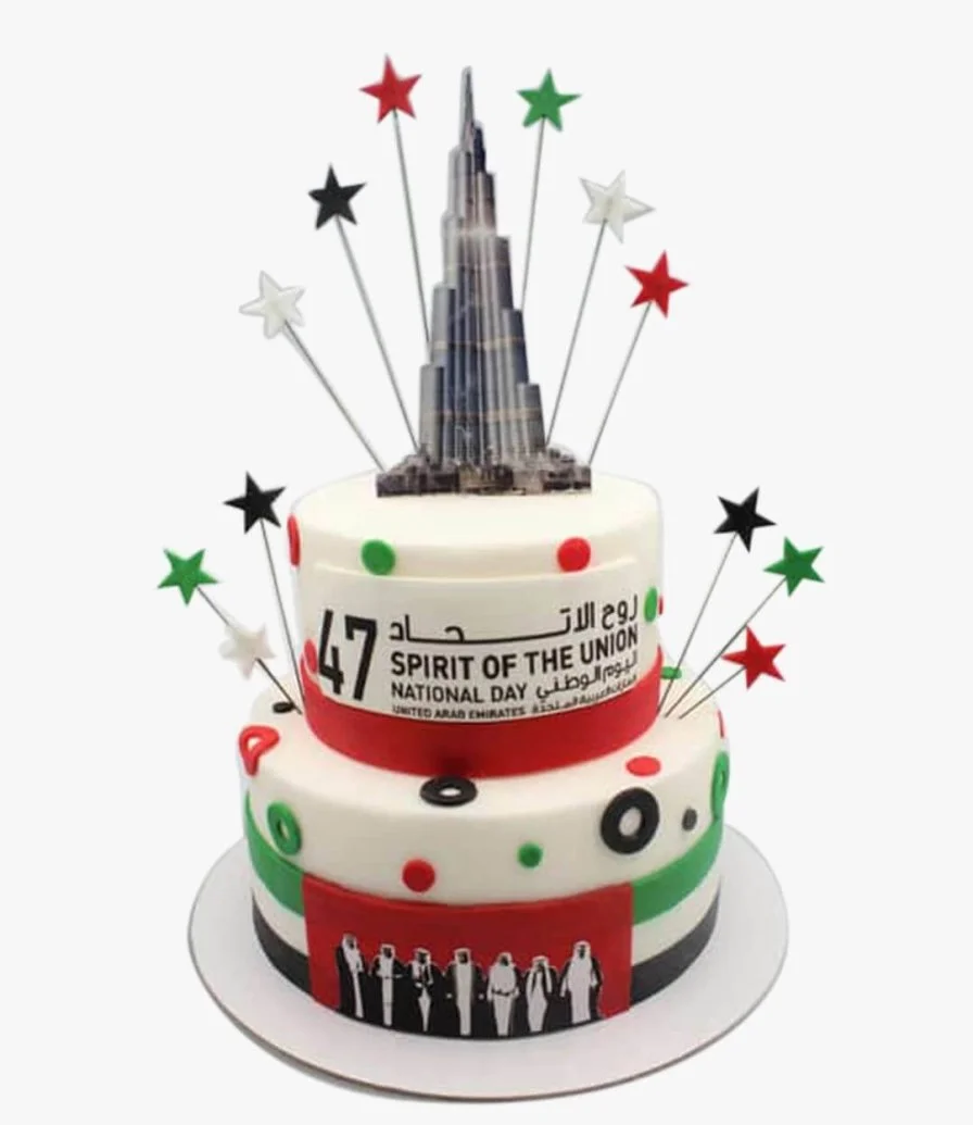 UAE National Day Spirit of the Union 2-layer Cake 