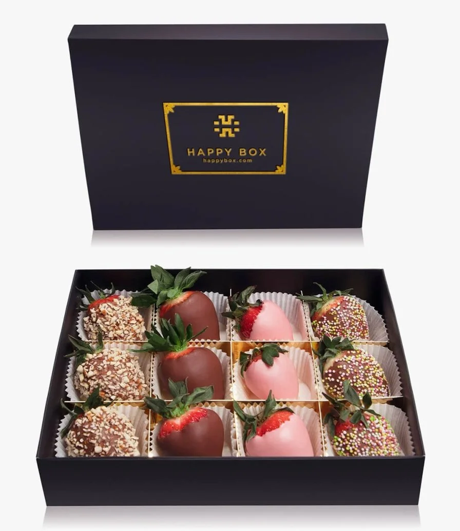 Strawberry Mixed Chocolate Box (12 pcs) 