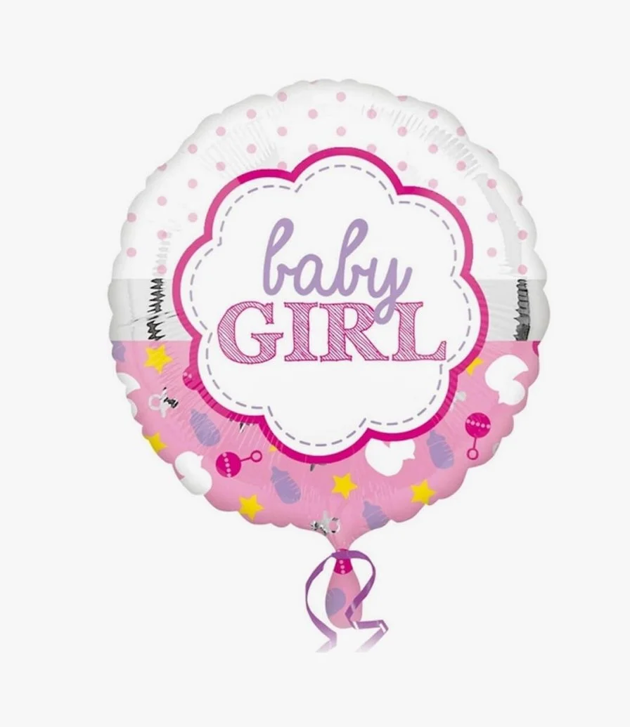 Baby Girl Round Balloon 
