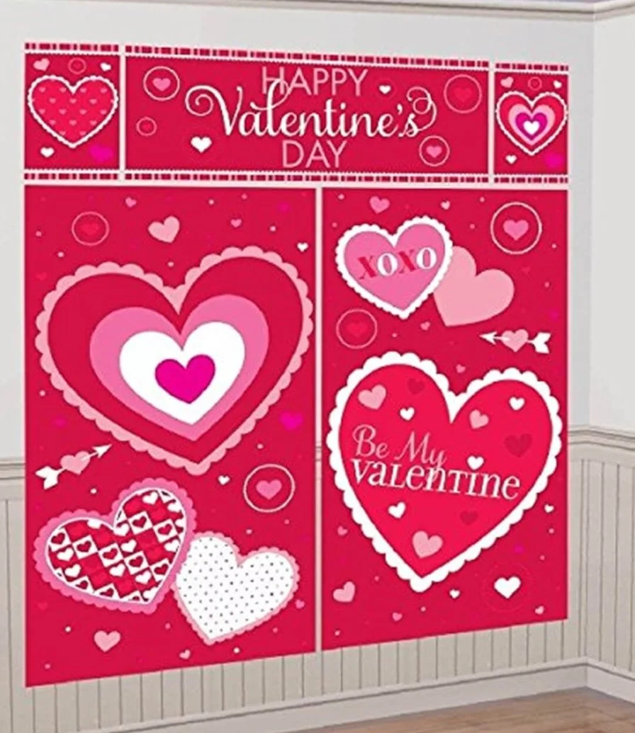 Valentine's Day Wall Party Decorating Kit 
