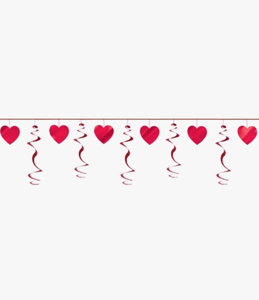 Valentine's Day Heart Swirl Garland 