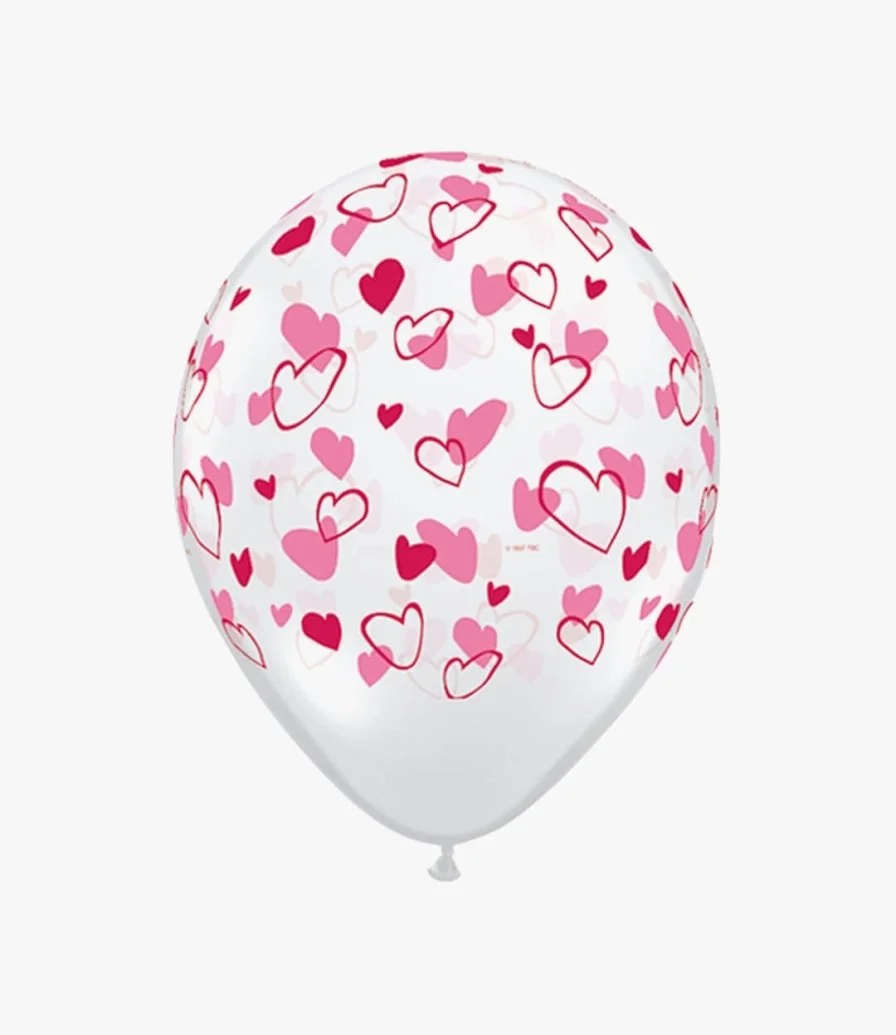 Red & Pink Hearts Helium Balloons 