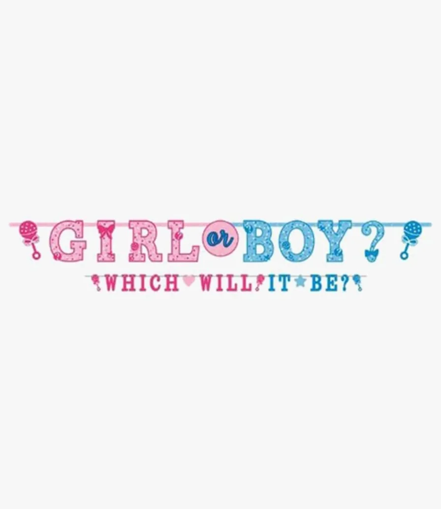 Girl or Boy' Jumbo Letter Banner Kit 
