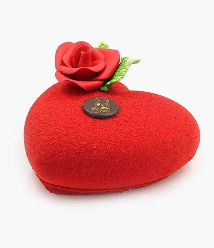 Heart-shaped Raspberry Mousse Cake 