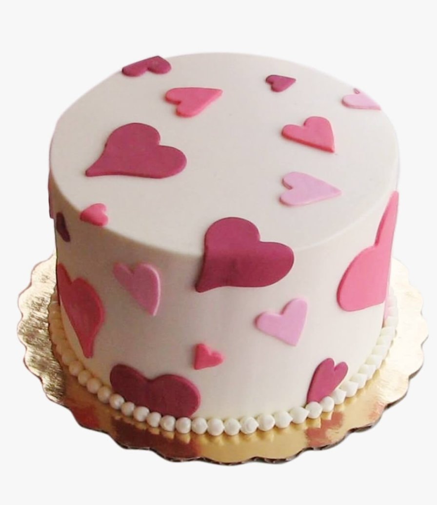 Pink Hearts Cake by Sugar Sprinkles 
