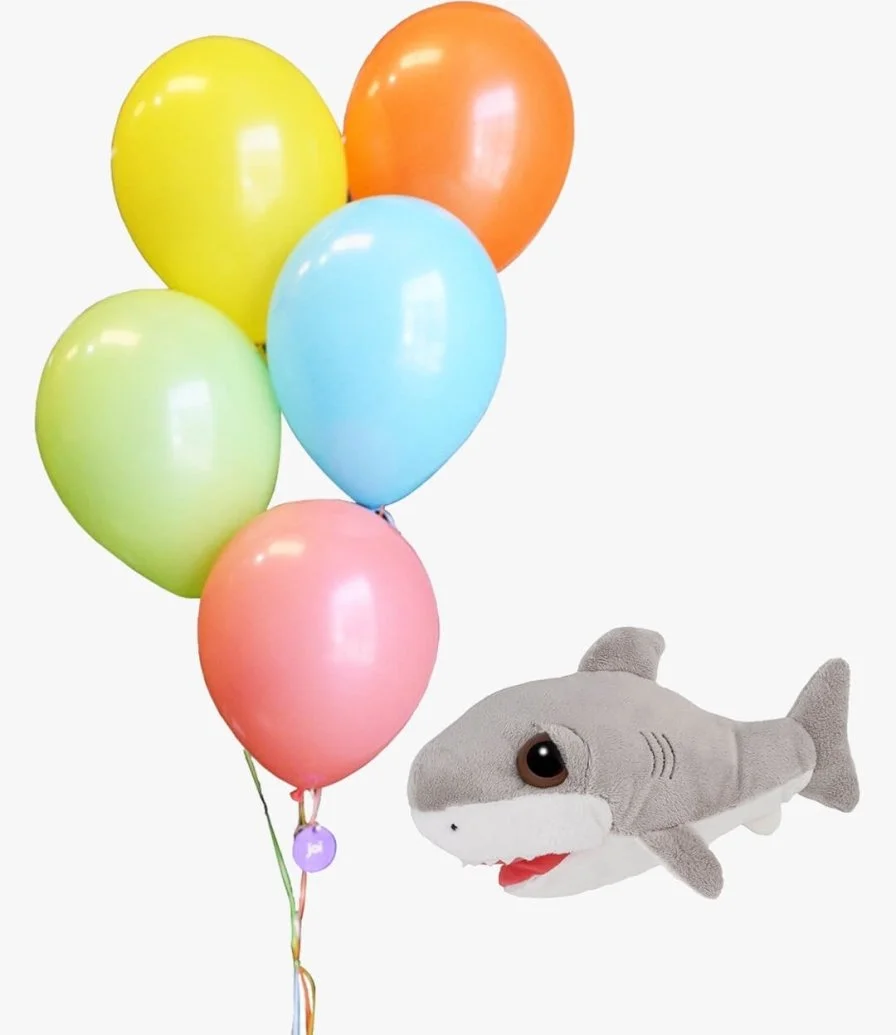 LP Razor Shark (S) & Rainbow Surprise Balloons 