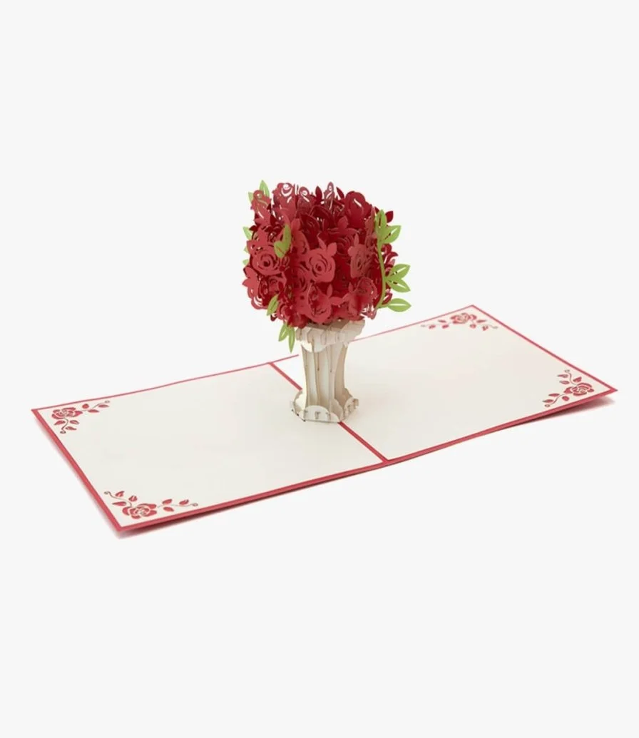 Roses 3D Pop up Abra Cards