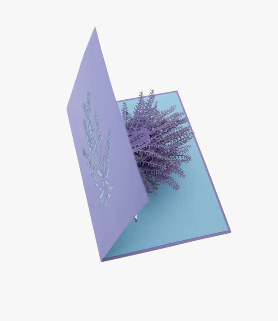 Lavender Vase -  3D Pop up Abra Cards