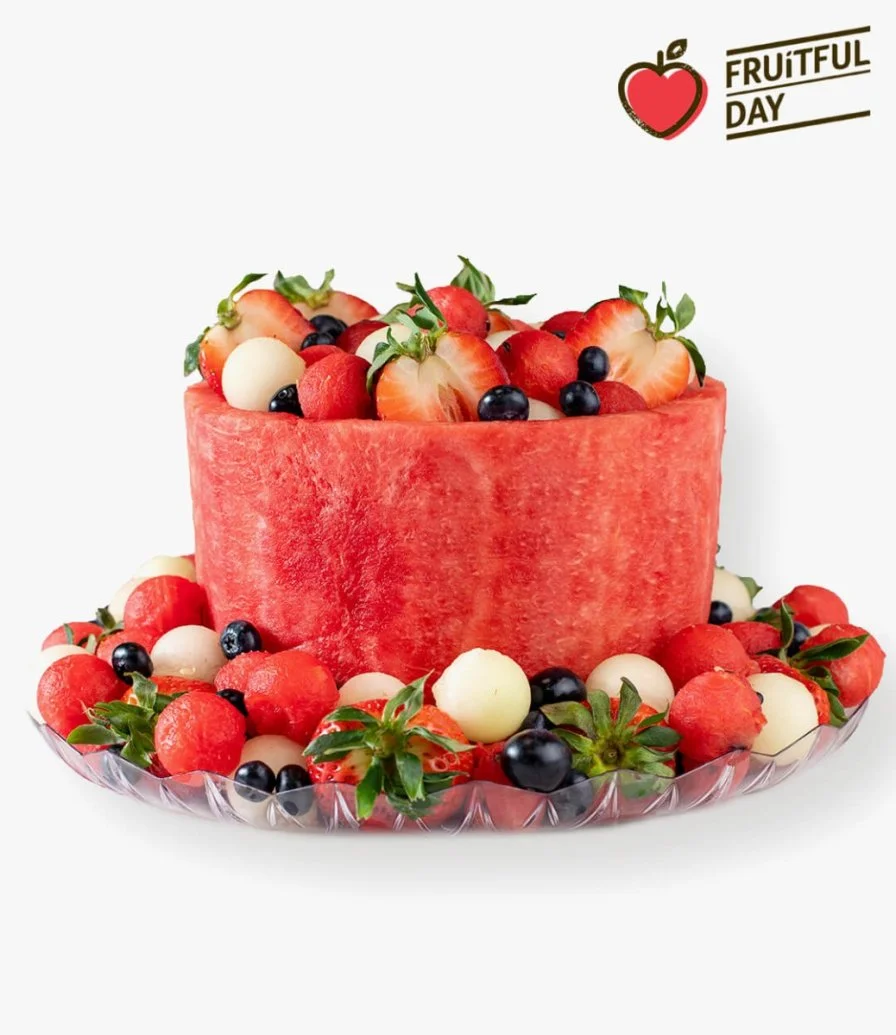 1-Tier Watermelon Cake by Fruitful Day