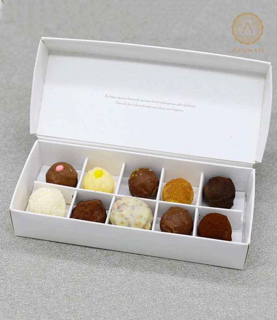 Mixed Special Truffle Chocolates White Box 10pcs by Asuman