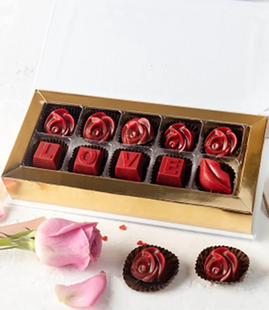 10pc Valentine's Chocolate Box By Cake Social