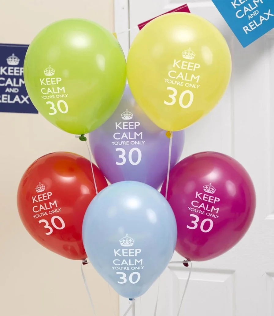 Keep Calm 30th Balloons