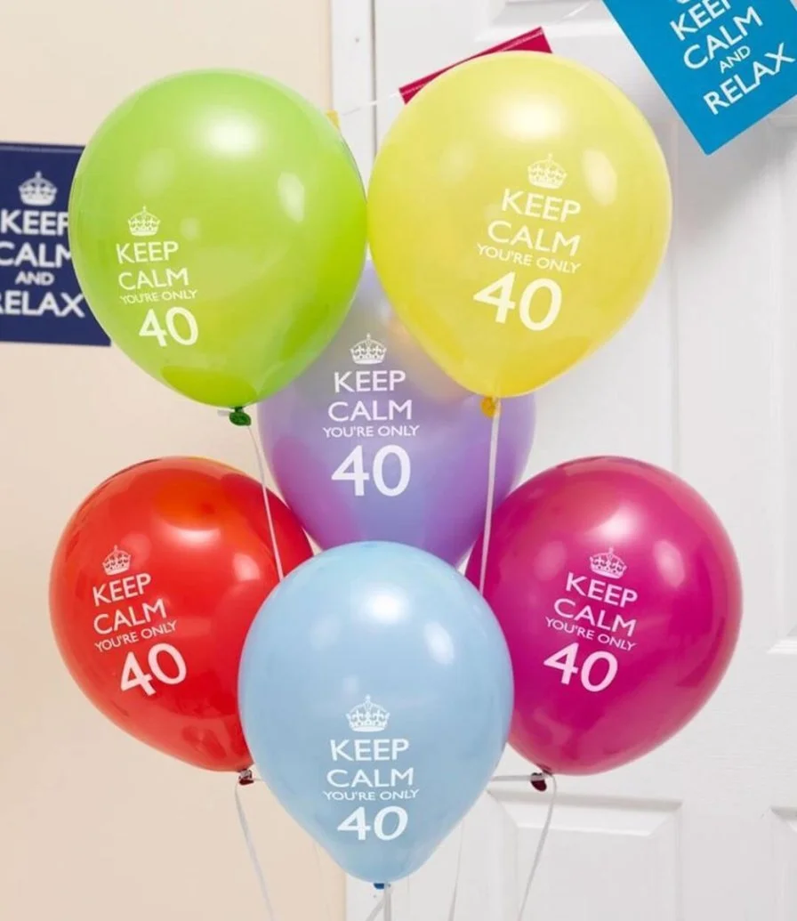 Keep Calm 40th Balloons 