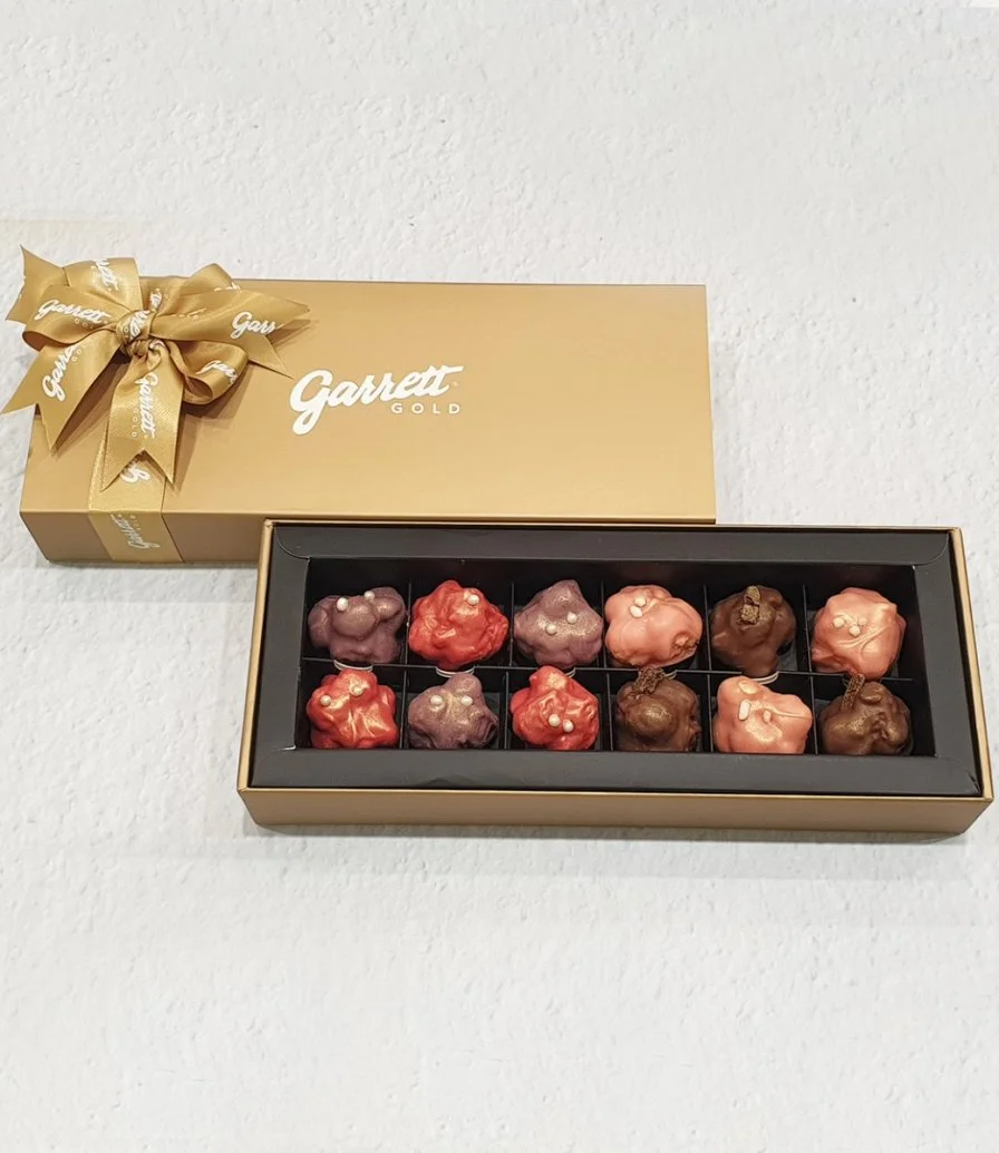 12 Bonbons Garrett Gold Gift Box No Nuts Selections