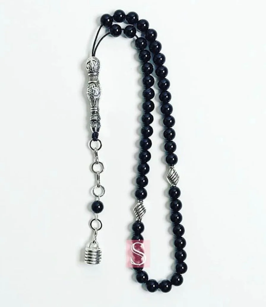 Men's/Women's Rosary from Black Onyx Size 5mm