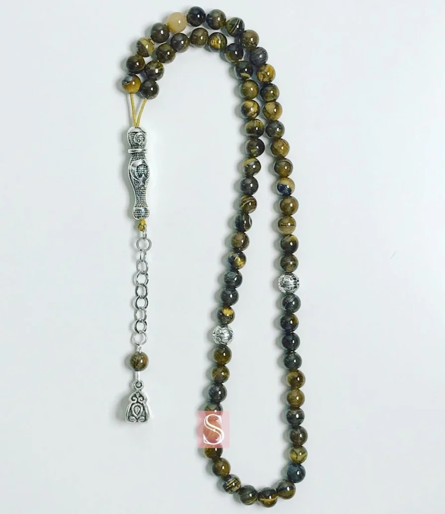 Men's/Women's Rosary from Tiger's Eye Stones Size 5mm