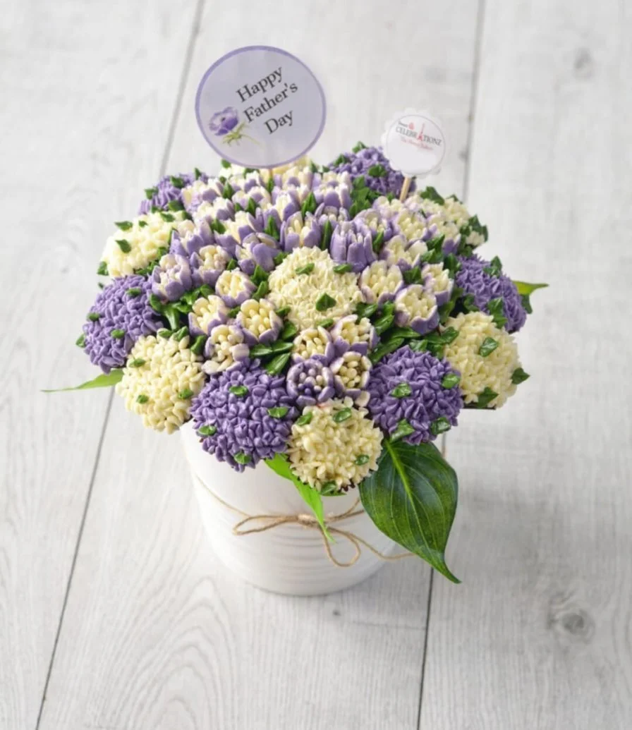 15 Mini Purple Floral Cupcakes By Sweet Celebrationz