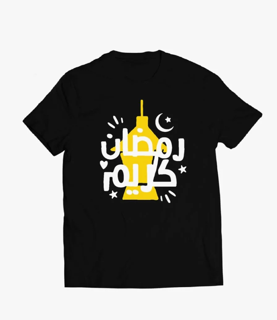 Ramadan Karim Yellow Lantern Black T-shirt