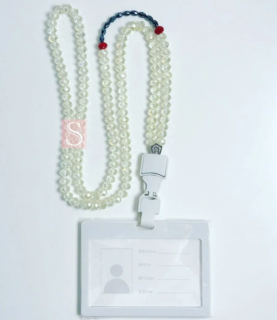 ID Holder with Clear Stones