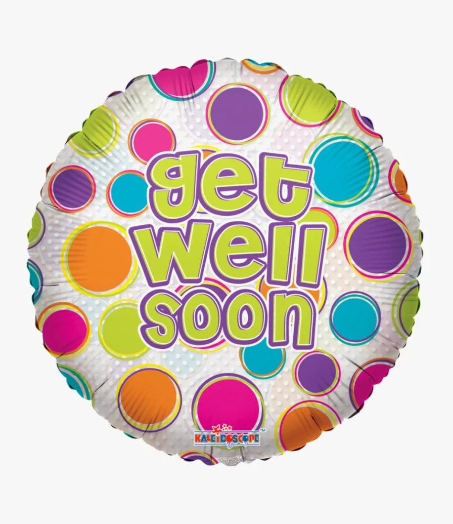 Get well Soon Poka Dot Foil Balloon