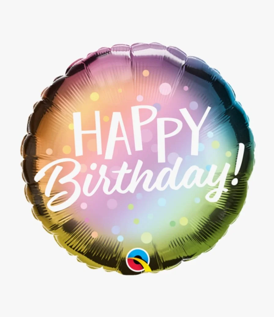 Birthday Metallic Ombre Foil Balloon