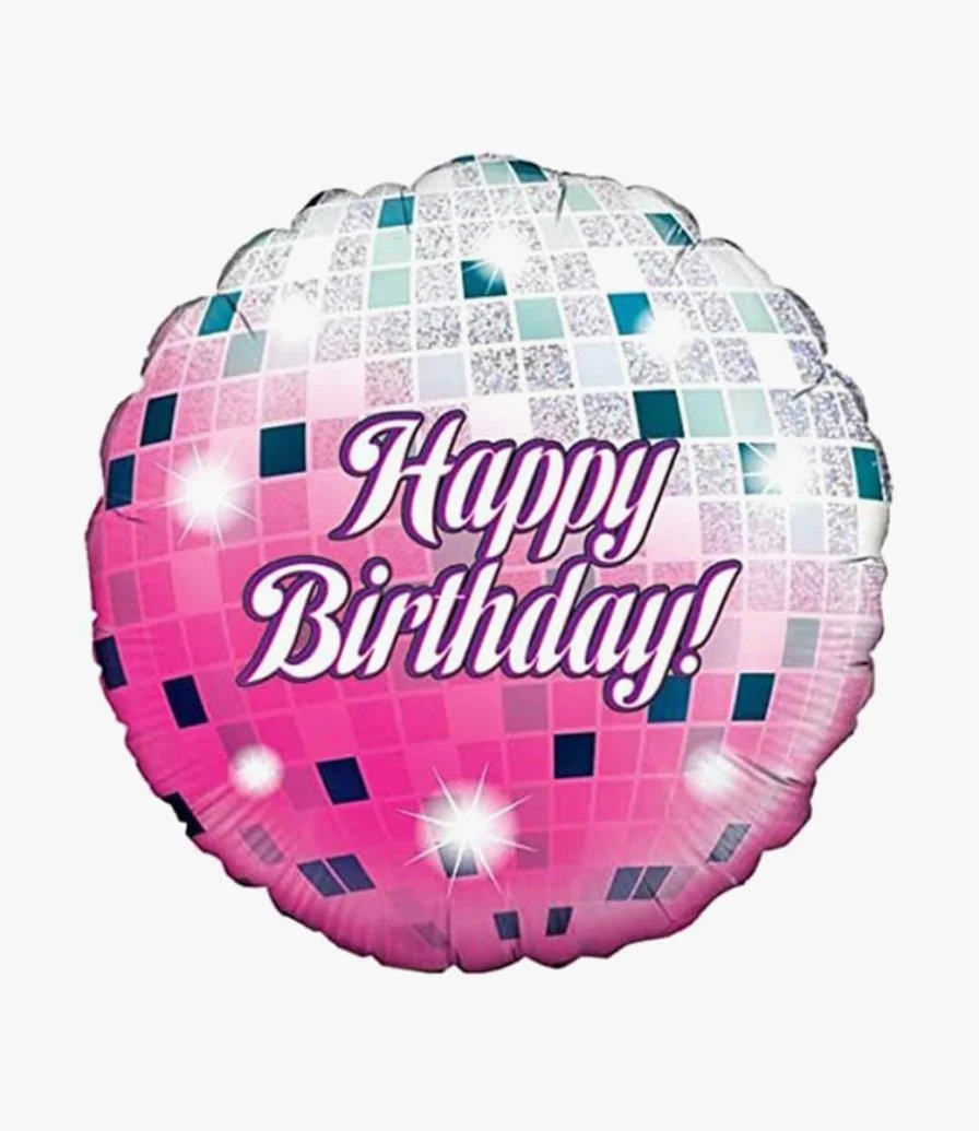 Glitter Ball Birthday Foil Balloon