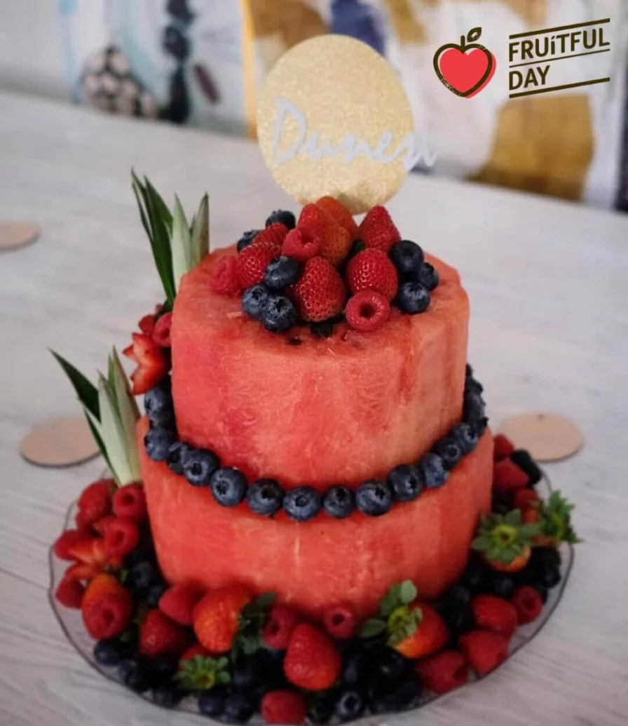 2-Tier Watermelon Cake by Fruitful Day 