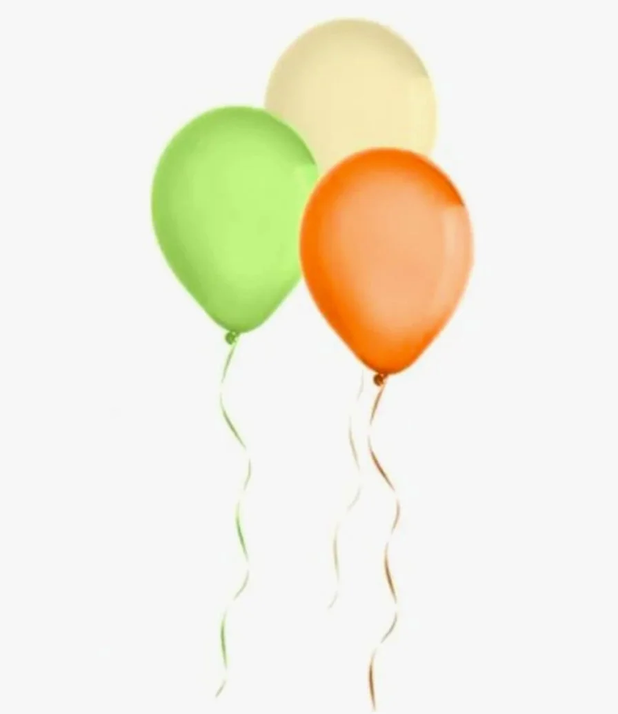 3 Colored Latex Balloons