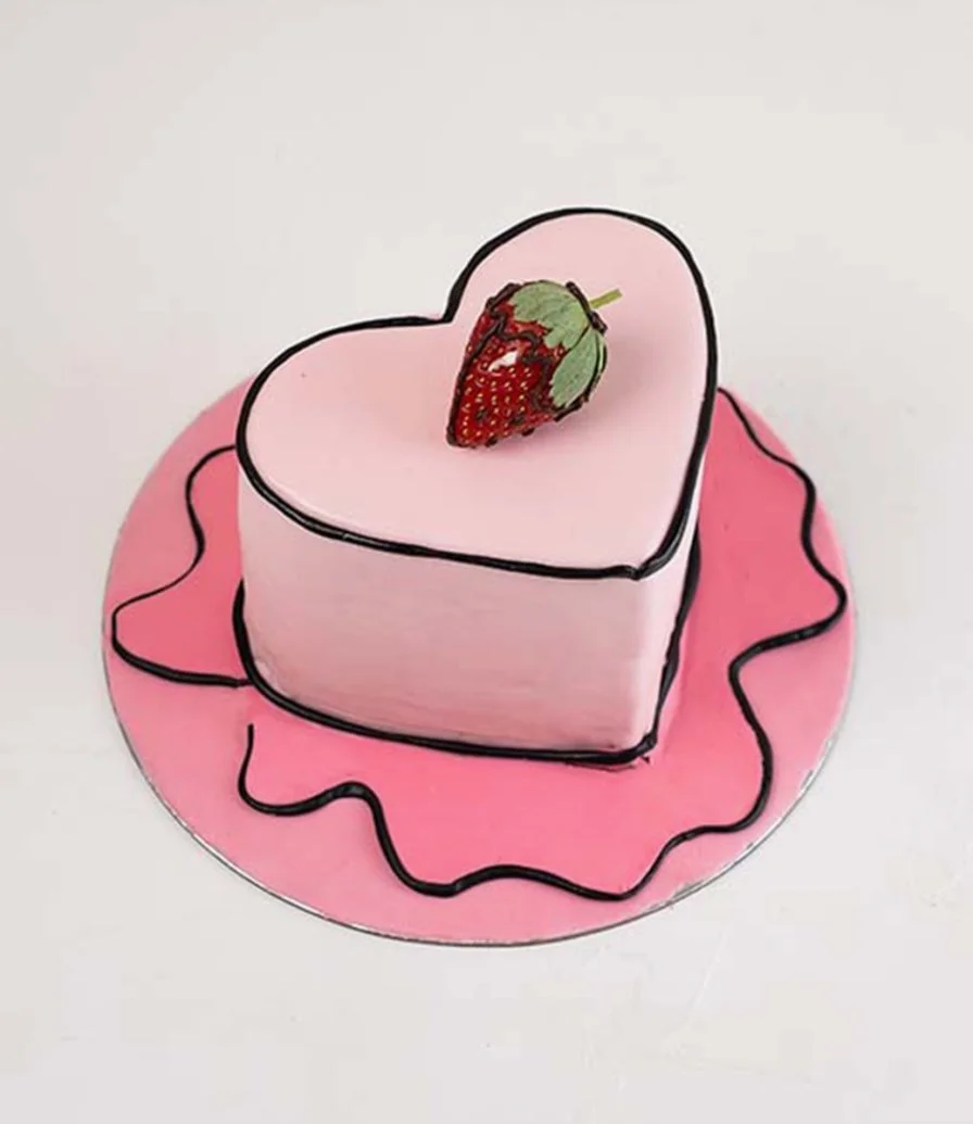 1kg Heart Cartoon Cake by NJD