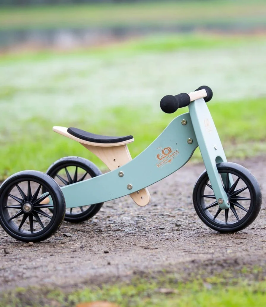 2-in-1 Tiny Tot Tricycle & Balance Bike - Sage By Kinderfeets