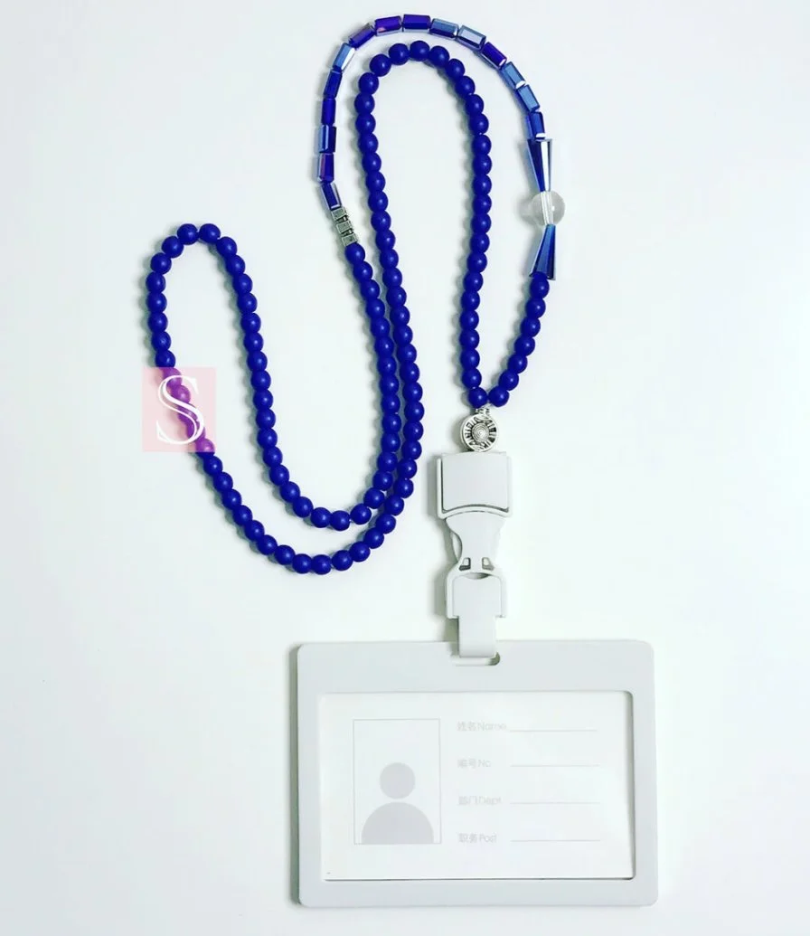 ID Holder with Blue Stones