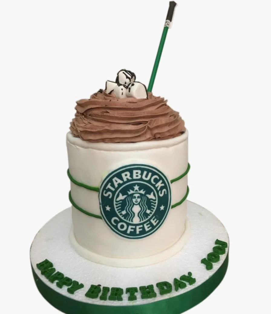 Starbucks-themed Cake by Sweet Cake