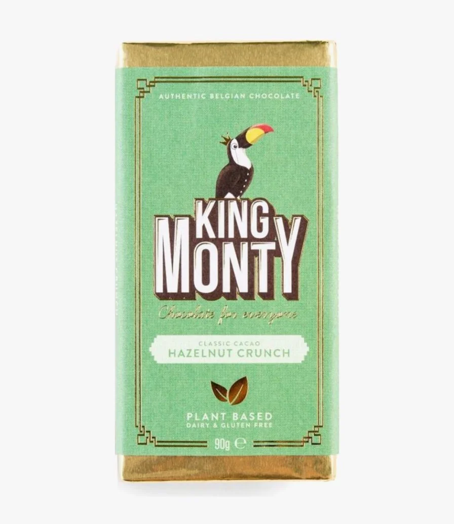 2 King Monty Milk Chocolate Hazelnut Crunch  Bars by Candylicious