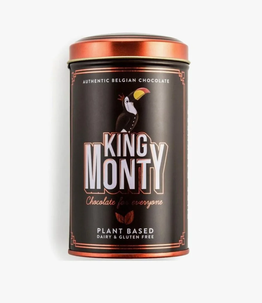 2 King Monty Pure Dark Chocolate Tin Boxes by Candylicious