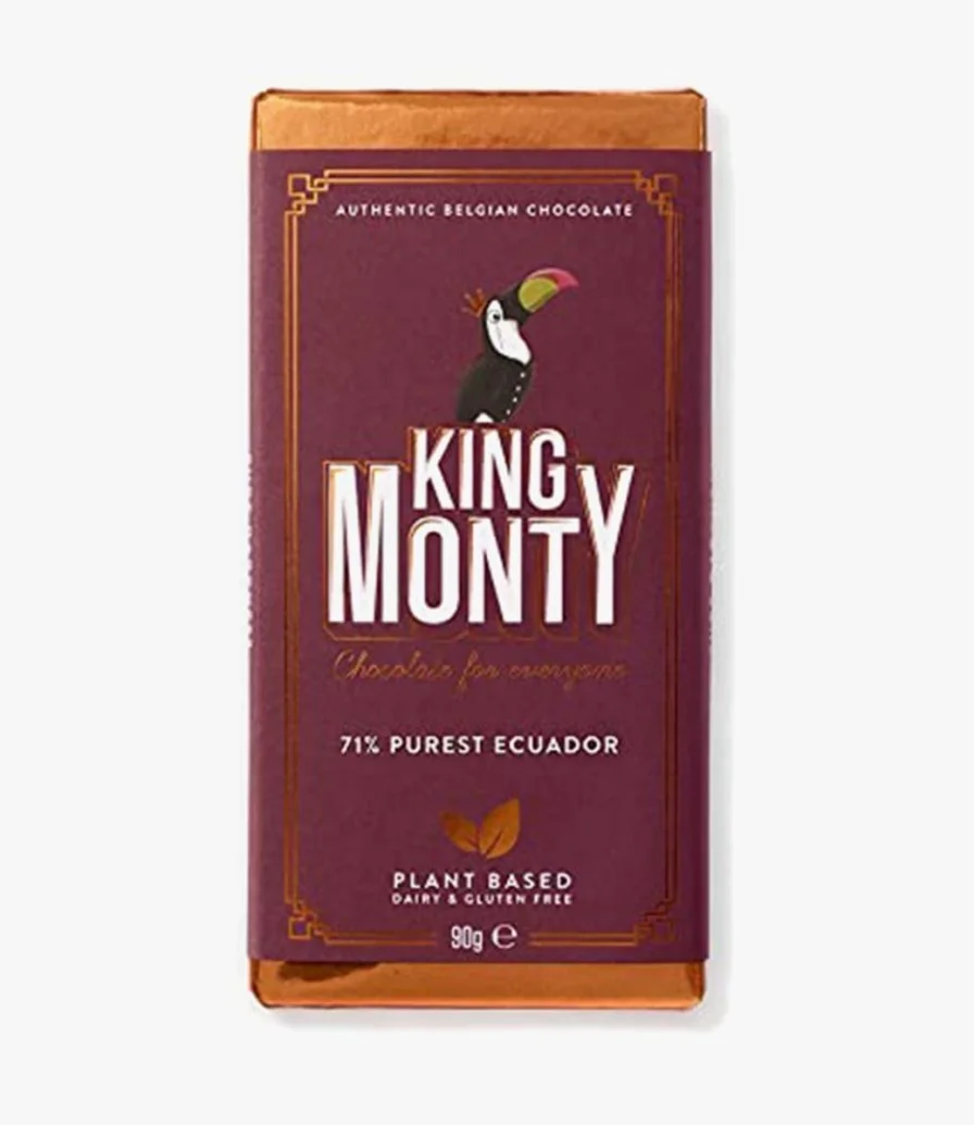 2 King Monty Purest Ecuador 70% Dark Chocolate Bars by Candylicious