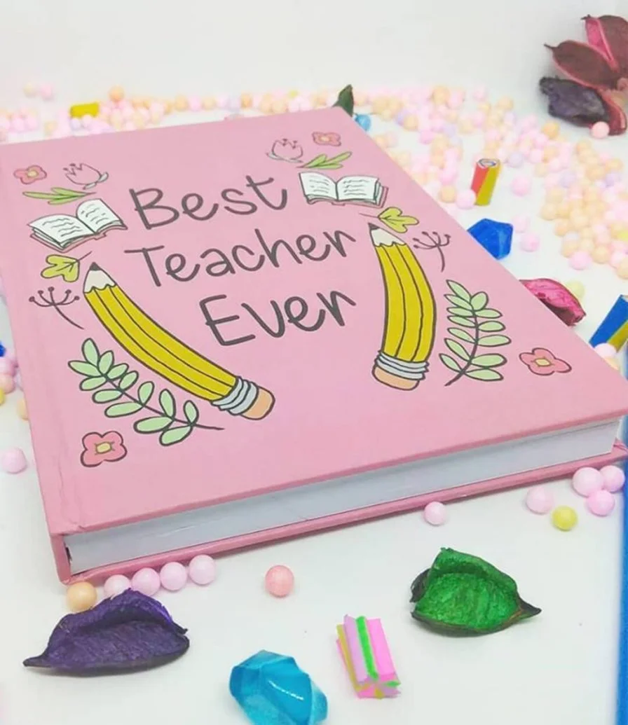 Best Teacher Ever Pink A5 Notebook