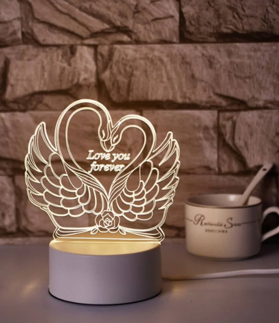 اضاءة ثلاثية الابعاد - طيور الحب