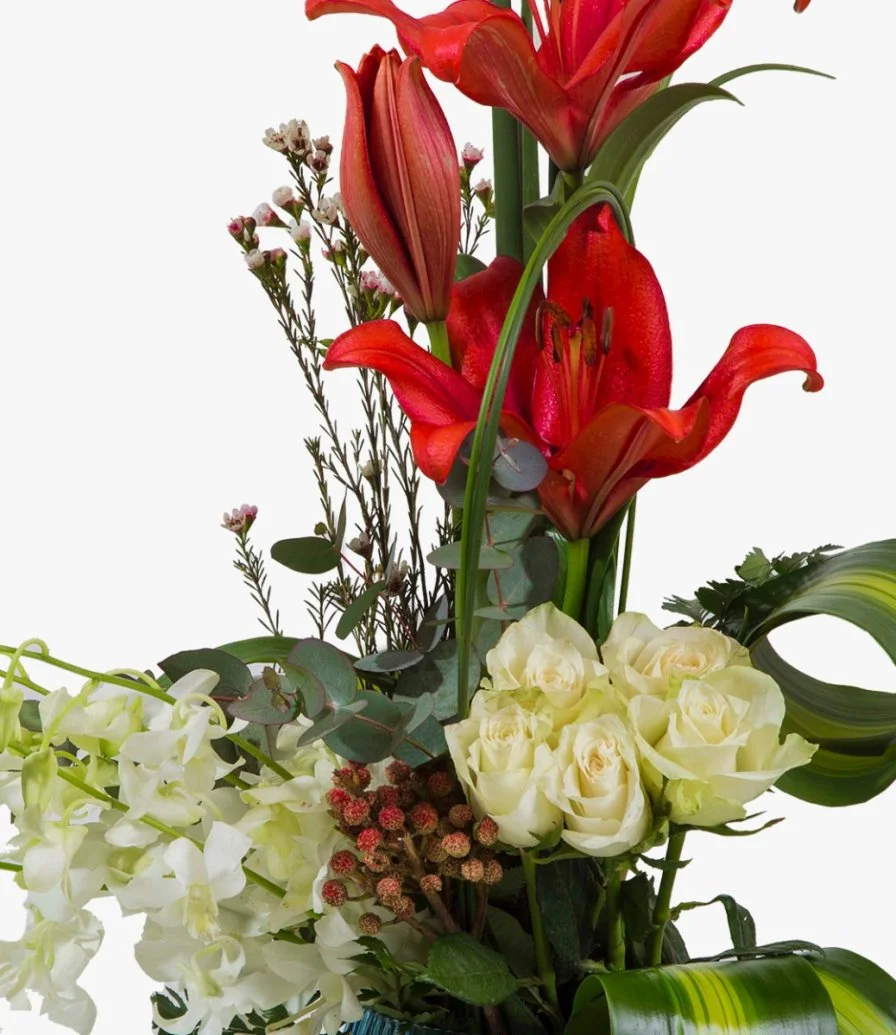 Lilies and Orchid Arrangement