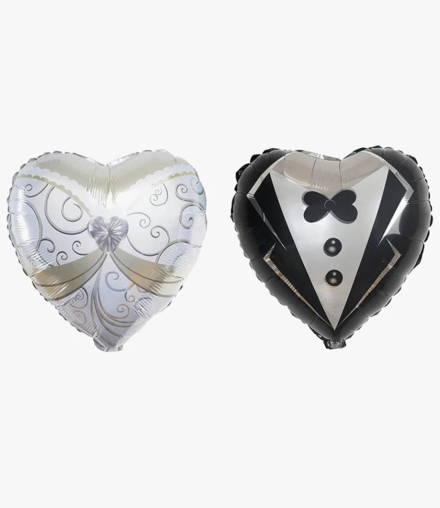 Wedding Dress Heart-shaped Helium Balloon