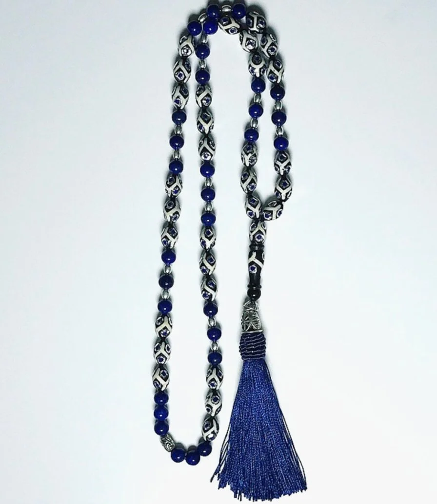 Long Women's Rosary/Necklace from Limestone & Coke Stone