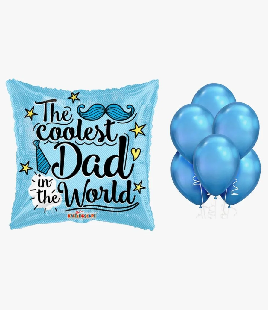 The Coolest Dad in the World Balloon Set