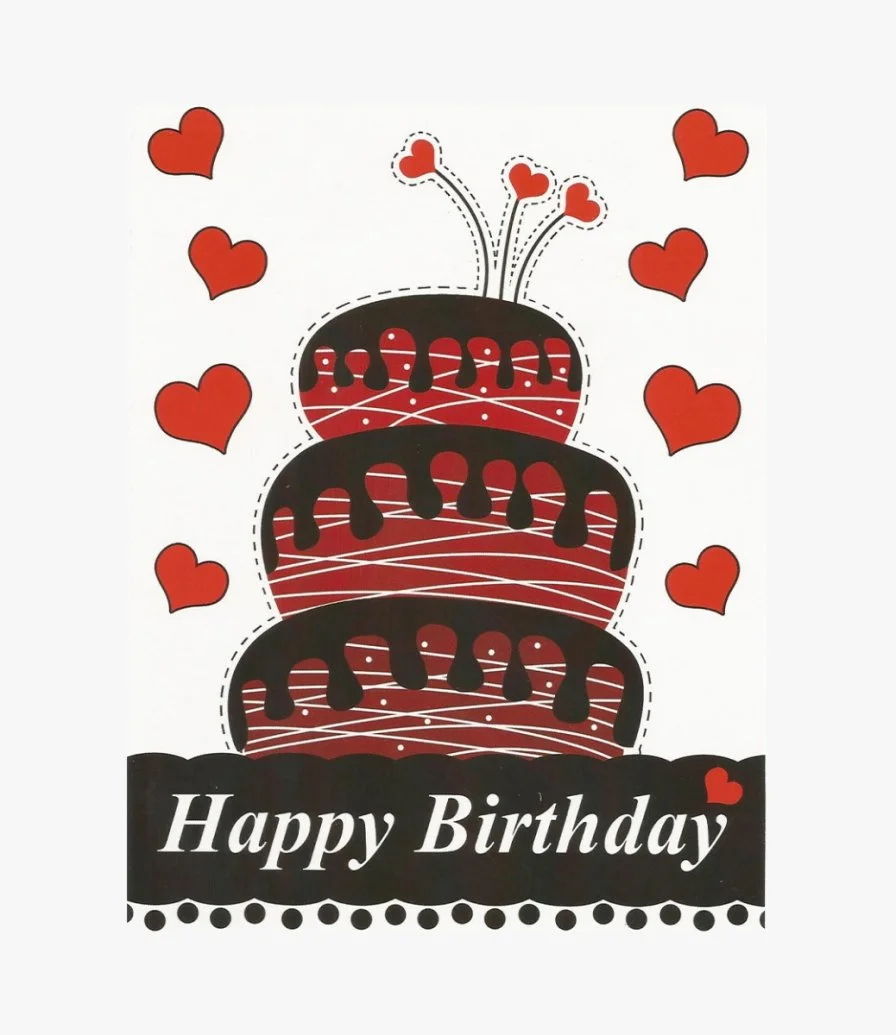 Happy Birthday Love Cake Greeting Card