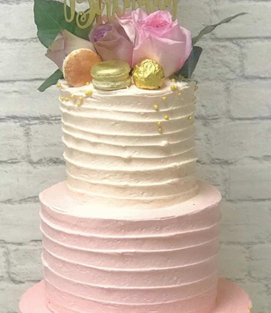50 Shades of Pink Cake (with Cake Topper & Balloon) By Pastel Cakes
