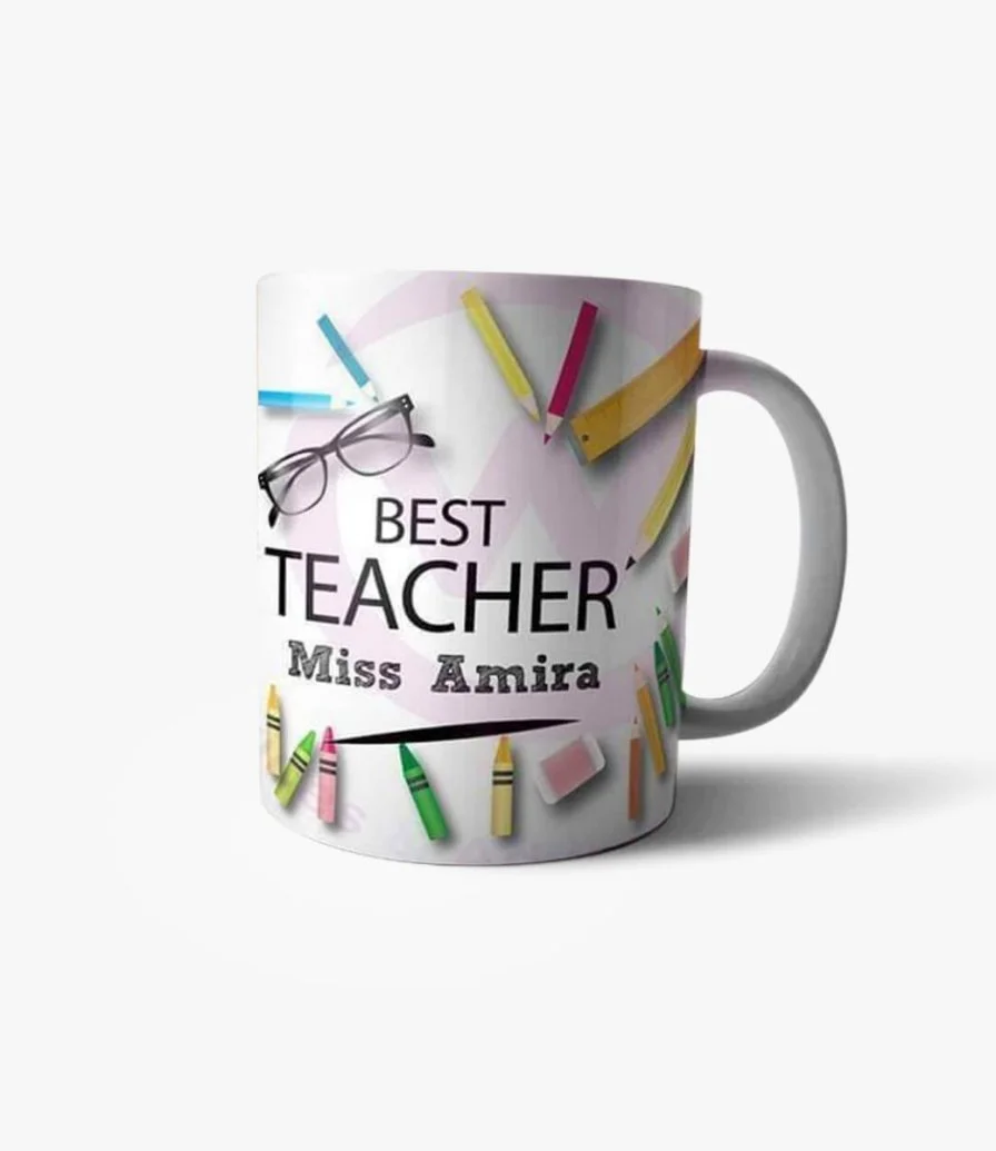 Best Teacher Ever Coloring Crayons Mug