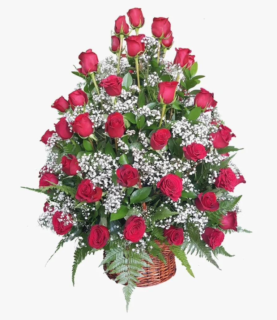 69 Red Roses Flower Bouquet