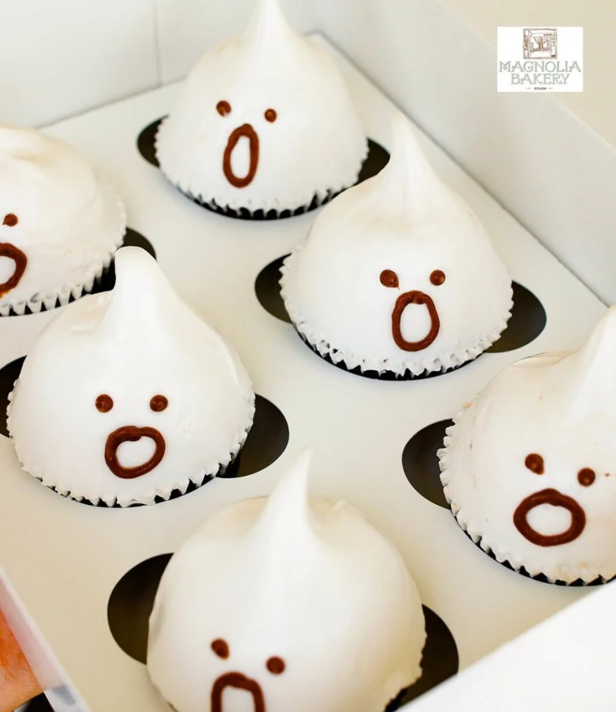 Box of 6 Ghost Cupcakes By Magnolia Bakery